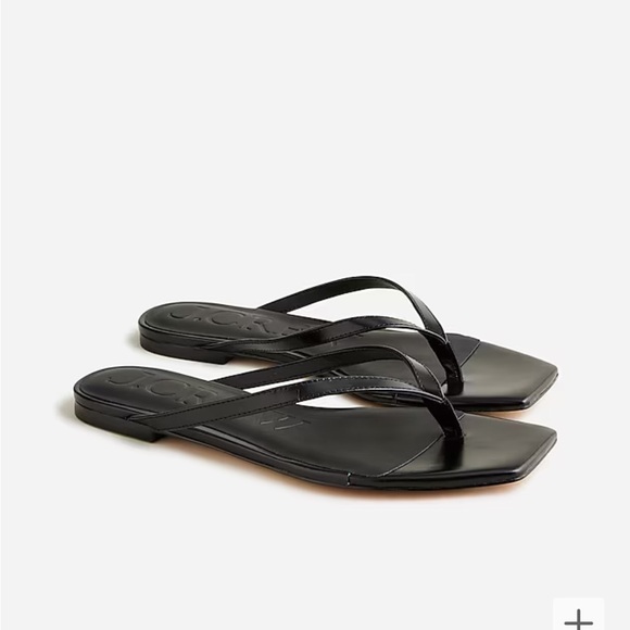 Used J Crew New Capri thong sandals in leather BX889 - Picture 1 of 5